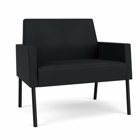 LESRO Mystic Lounge Reception Bariatric Chair, Black, MD Black Upholstery ML1401